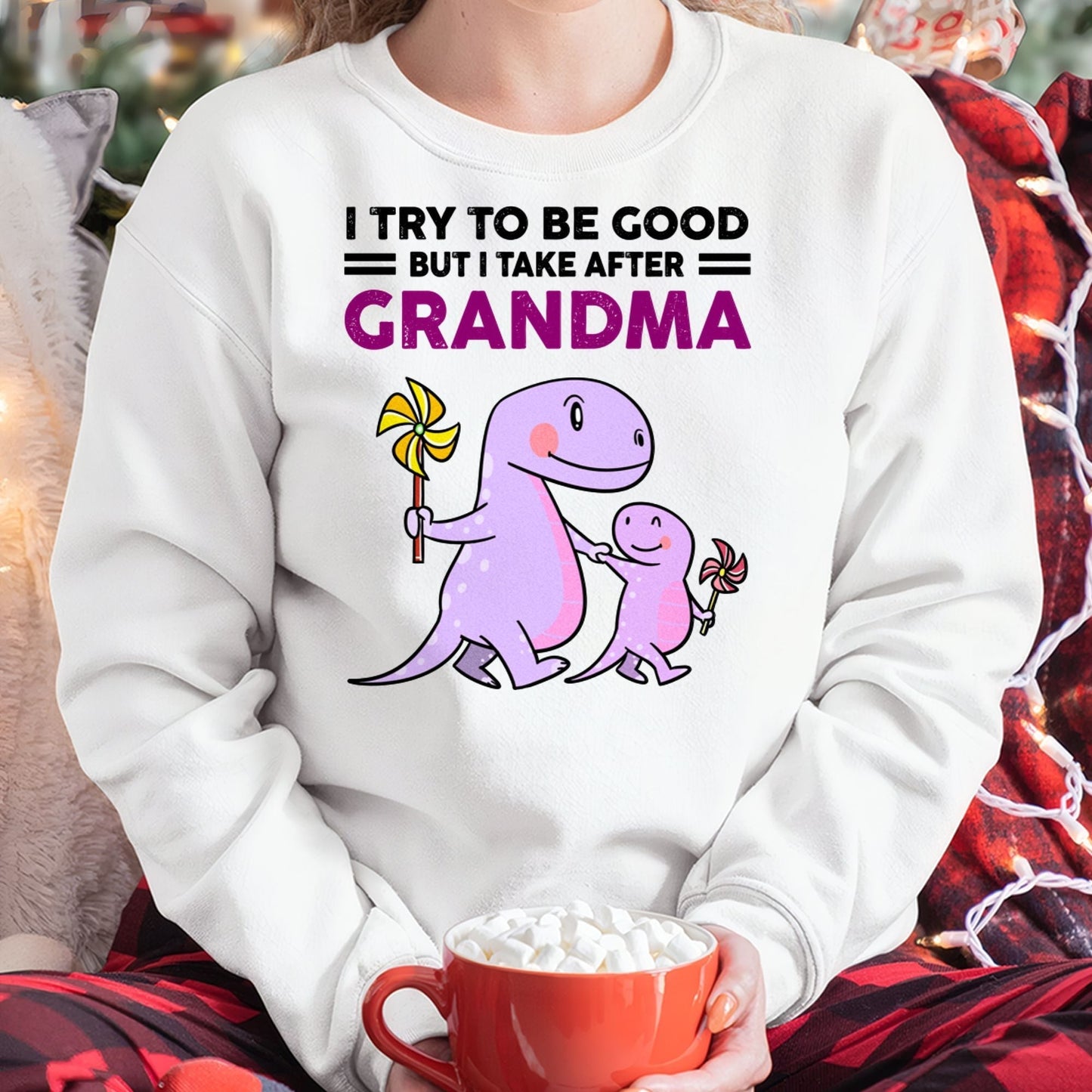 TRY TO BE GOOD BUT I TAKE AFTER GRANDMA- For granddaughter T shirt HNDS00 (SKU07-87)