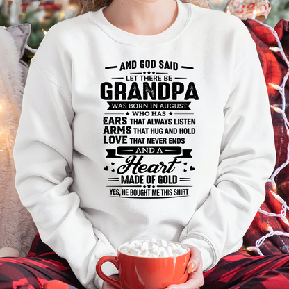 AUGUST – GRANDPA WITH A HEART MADE OF GOLD – T-SHIRT FROM GRANDPA – MTNN08 (SKU2606-173-08)
