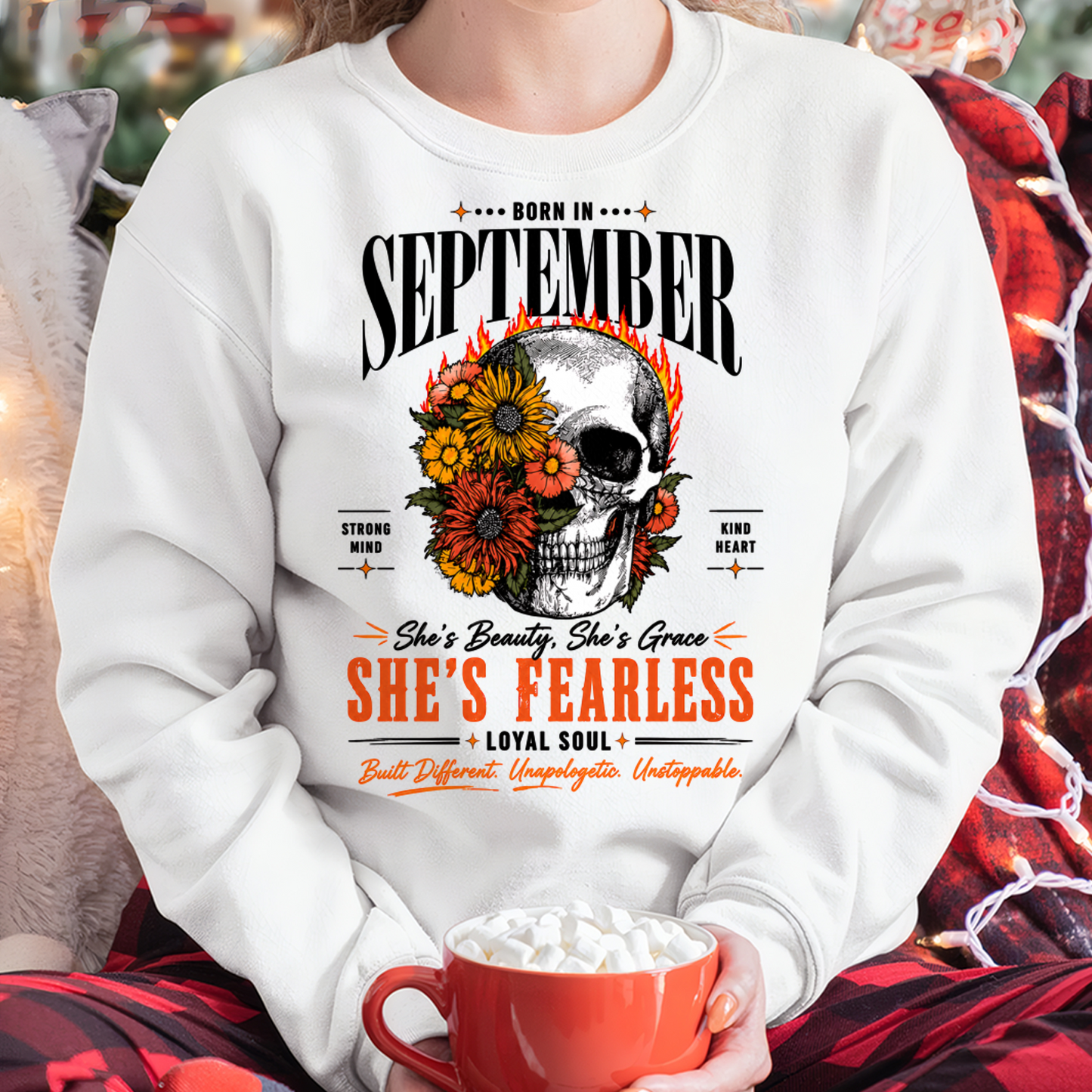 SEPTEMBER – SHE’S FEARLESS – BEAUTY & GRACE WOMEN TEE - T-SHIRT FOR WOMEN - MTNN09 (SKU2605-389-09)