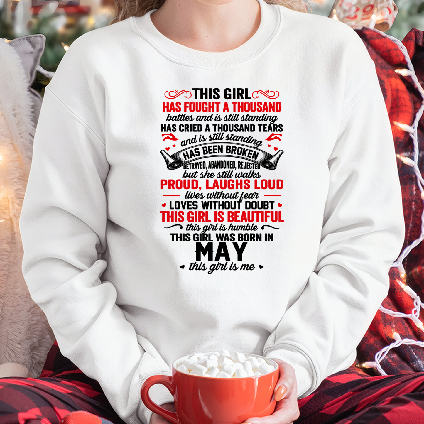 MAY GIRL – STRONG, BEAUTIFUL & STILL STANDING – T-SHIRT FOR WOMEN – MTNN05 (SKU2607-203-05)