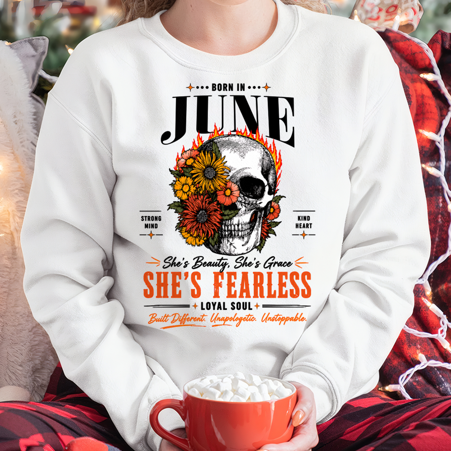 JUNE – SHE’S FEARLESS – BEAUTY & GRACE WOMEN TEE - T-SHIRT FOR WOMEN - MTNN06 (SKU2605-389-06)