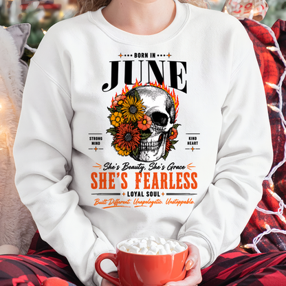 JUNE – SHE’S FEARLESS – BEAUTY & GRACE WOMEN TEE - T-SHIRT FOR WOMEN - MTNN06 (SKU2605-389-06)