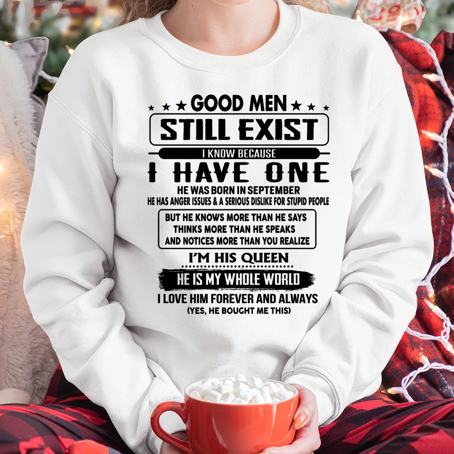 September - Good men Still Exist - gift for your girlfriend, wife from Husband - HNDS09 (SKU-GM-09)