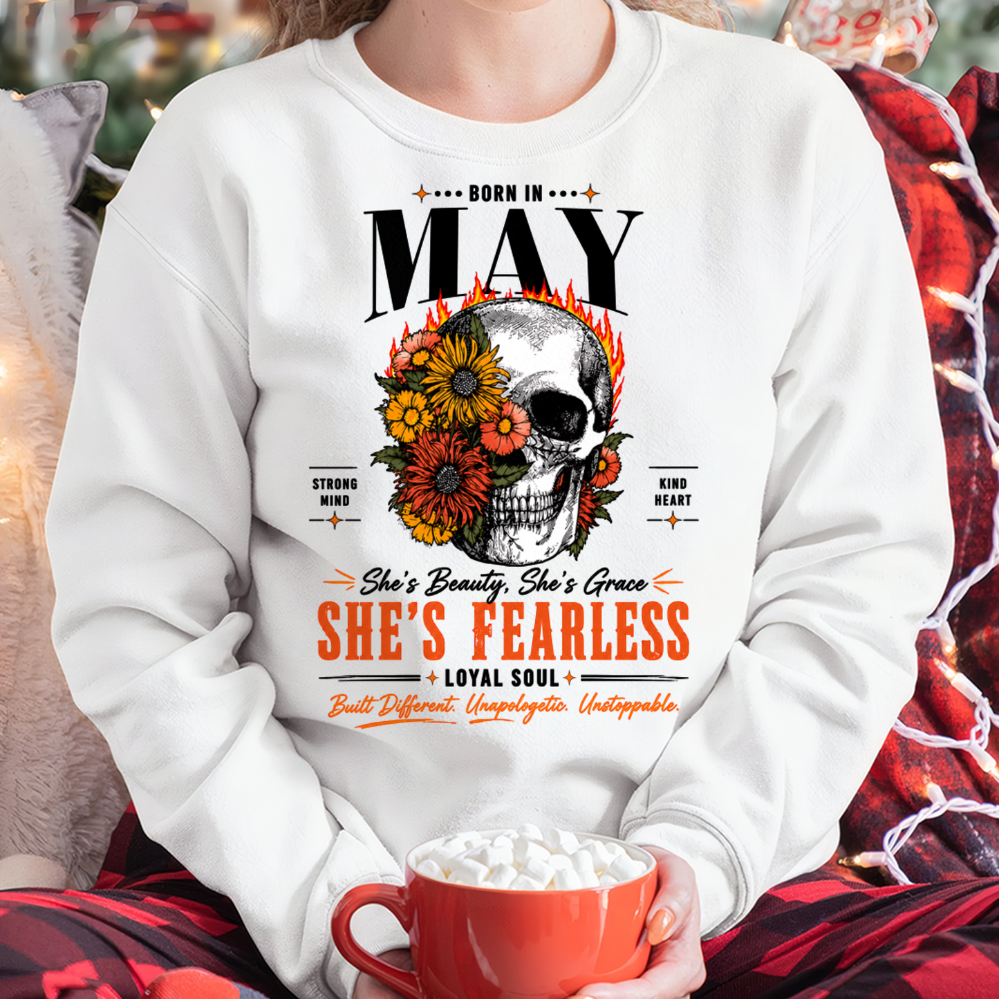 MAY – SHE’S FEARLESS – BEAUTY & GRACE WOMEN TEE - T-SHIRT FOR WOMEN - MTNN05 (SKU2605-389-05)