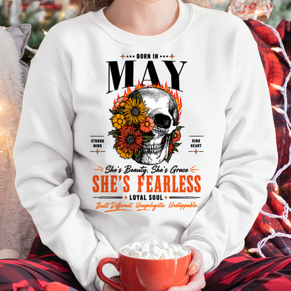 MAY – SHE’S FEARLESS – BEAUTY & GRACE WOMEN TEE - T-SHIRT FOR WOMEN - MTNN05 (SKU2605-389-05)