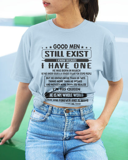 March - Good men Still Exist - gift for your girlfriend, wife from Husband - HNDS03 (SKU-GM-03)