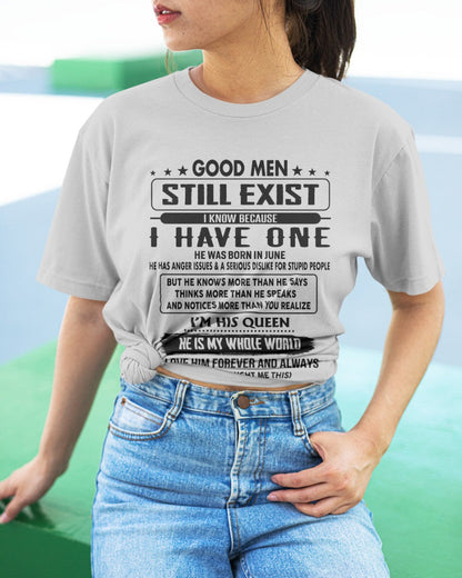 June - Good men Still Exist - gift for your girlfriend, wife from Husband - HNDS06 (SKU-GM-06)