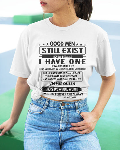 July - Good men Still Exist - gift for your girlfriend, wife from Husband - HNDS07 (SKU-GM-07)