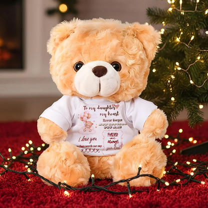 A Soft Hug to Daughter Teddy Bear – Warmly Given from Dad