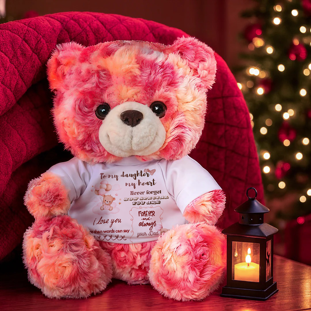 A Soft Hug to Daughter Teddy Bear – Warmly Given from Dad