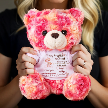 A Soft Hug to Daughter Teddy Bear – Warmly Given from Dad