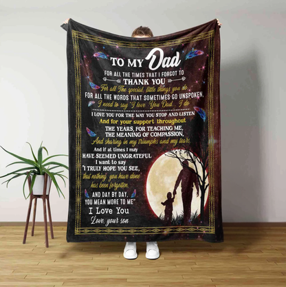 Special Gift For Dad Blanket - From Son