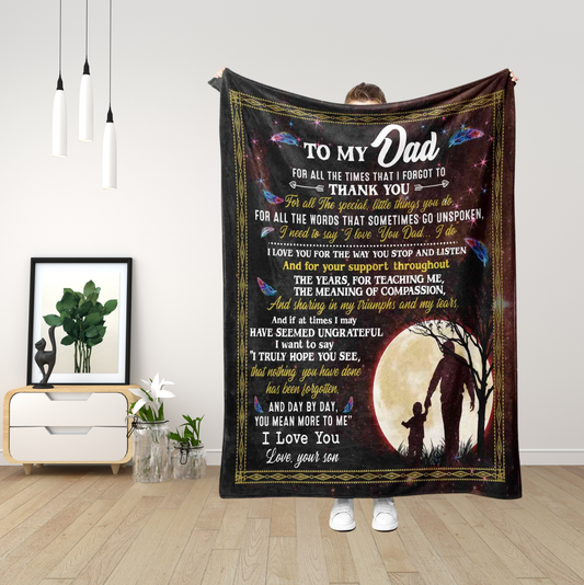 Special Gift For Dad Blanket - From Son
