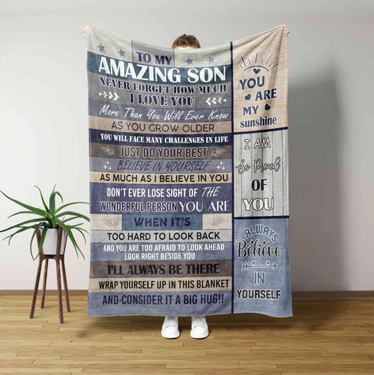 Special Gift For Your Son Blanket - From Mom