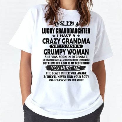 DECEMBER - LUCKY GRANDDAUGHTER OF CRAZY GRANDMA - PERFECT GIFT FROM GRANDMA - MTNN12 (SKU12-146-12)