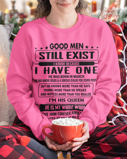 March - Good men Still Exist - gift for your girlfriend, wife from Husband - HNDS03 (SKU-GM-03)
