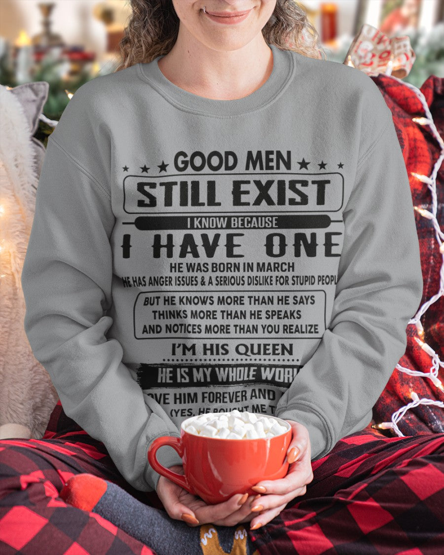 March - Good men Still Exist - gift for your girlfriend, wife from Husband - HNDS03 (SKU-GM-03)