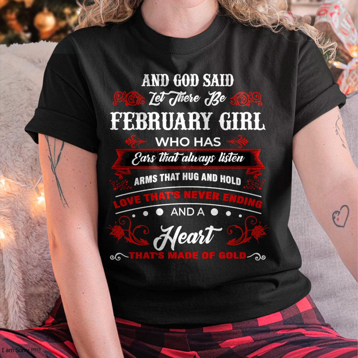 AND GOD SAID LET THERE BE FEBRUARY GIRL T-Shirt/Hoodie/Sweatshirt - HNDS02