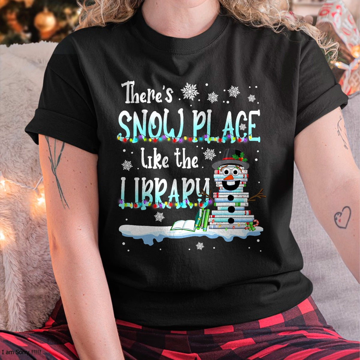 Librarian There's HNDS Place Like The Library Christmas HNDS T-Shirt - Christmas Unisex T-Shirt/Hoodie/Sweatshirt - HNDS00