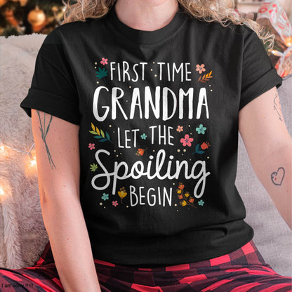 FIRST TIME GRANDMA T-SHIRT – PERFECT GIFT FOR NEW GRANDMAS - MTNN00 (SKU8-GRA00)