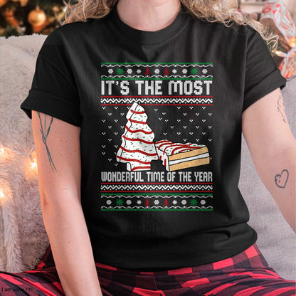 Its The Most Wonderful Time Of The Year Christmas tree cake T-Shirt - Christmas Unisex T-Shirt/Hoodie/Sweatshirt - HNDS00