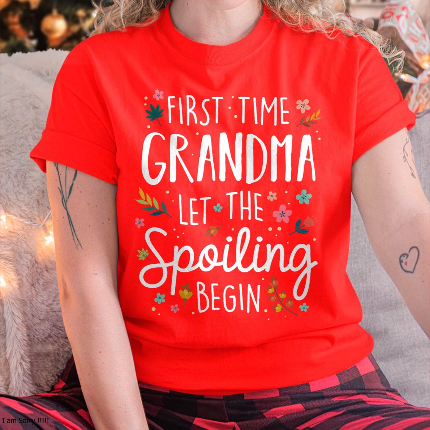 FIRST TIME GRANDMA T-SHIRT – PERFECT GIFT FOR NEW GRANDMAS - MTNN00 (SKU8-GRA00)