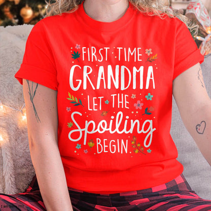 FIRST TIME GRANDMA T-SHIRT – PERFECT GIFT FOR NEW GRANDMAS - MTNN00 (SKU8-GRA00)