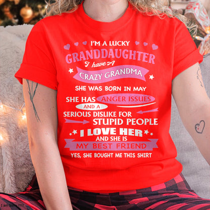 MAY - I'M A LUCKY GRANDDAUGHTER - T-Shirt/Hoodie/Sweatshirt - HNDS05