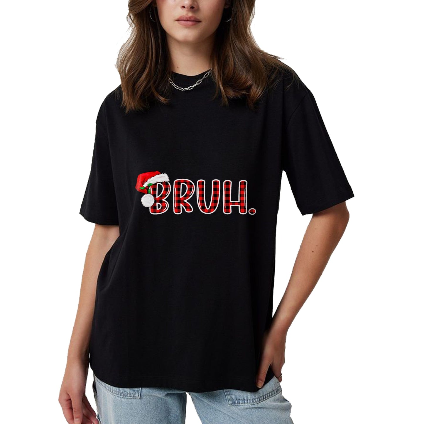 Bruh Funny Christmas Plaid Teens Boys Kids Xmas Pajamas T-Shirt - Christmas Unisex T-Shirt/Hoodie/Sweatshirt - HNDS00