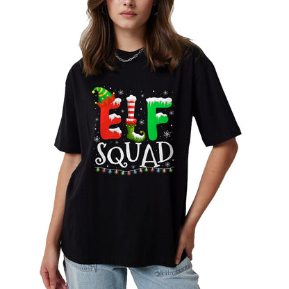 Elf Family Christmas Matching Pajamas Xmas Elf Squad T-Shirt - Christmas Unisex T-Shirt/Hoodie/Sweatshirt - HNDS00