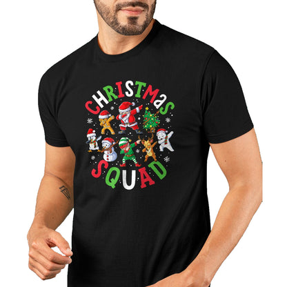 Christmas Squad Santa Dabbing Elf Family Matching Pajamas T-Shirt - Christmas Unisex T-Shirt/Hoodie/Sweatshirt - HNDS00