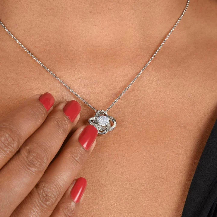 TO MY DAUGHTER FROM DAD - Premium Love Knot Necklace