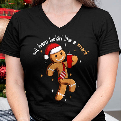Out Here Looking Like A Snack Funny BouJee Xmas Gingerbread T-Shirt - Christmas Unisex T-Shirt/Hoodie/Sweatshirt - HNDS00