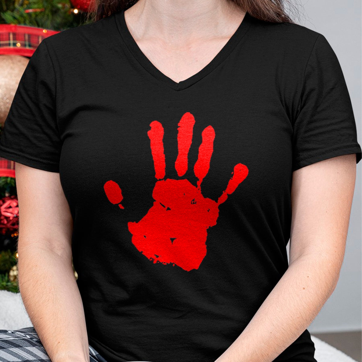 Native American T-Shirts, Vintage Native American Unisex T-Shirt/Hoodie/Sweatshirt HLT00 - Native America Stolen Sisters Red Hand T-Shirt (1)