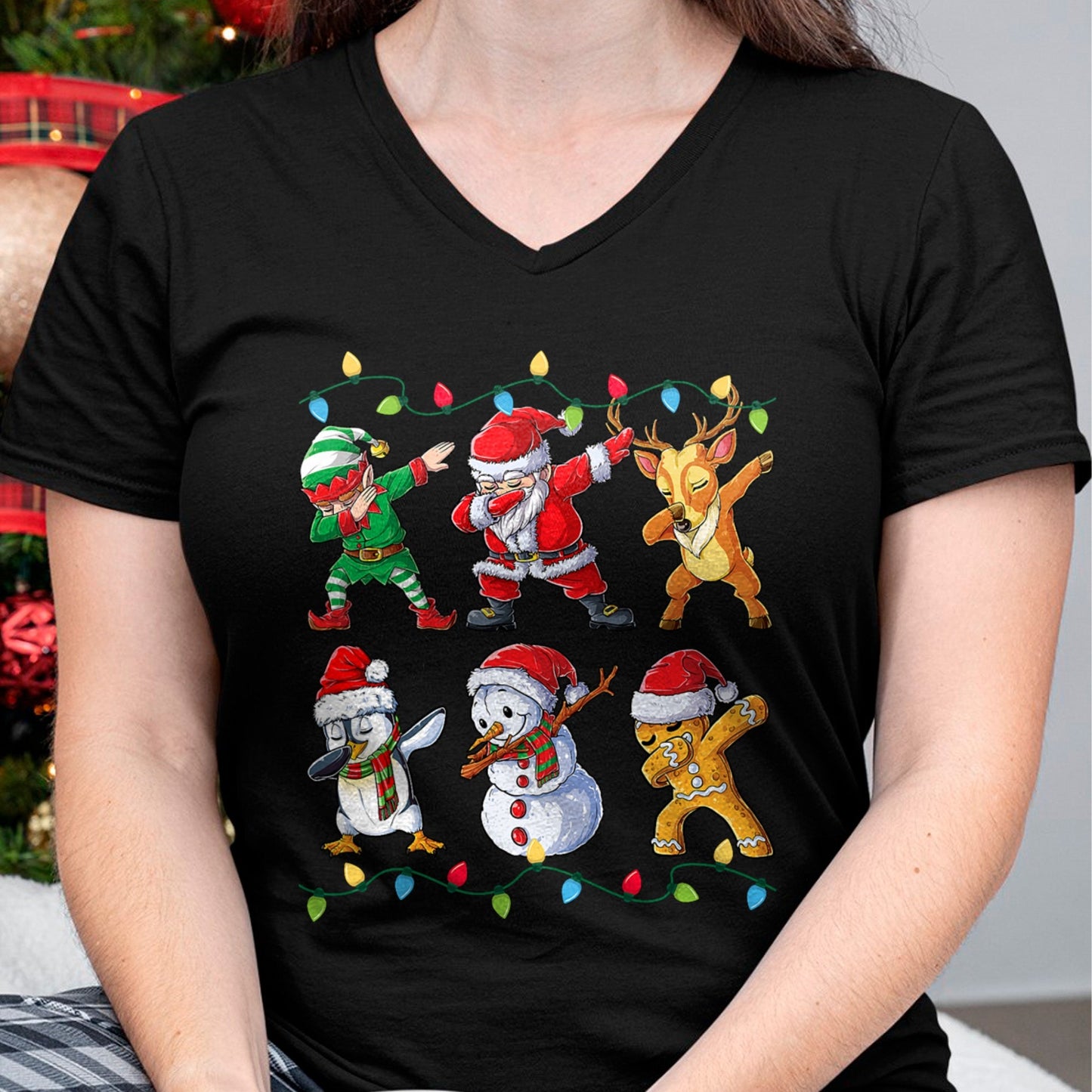 Dabbing Santa Elf Friends Christmas Boys Girls Men Xmas Dab T-Shirt - Christmas Unisex T-Shirt/Hoodie/Sweatshirt - HNDS00
