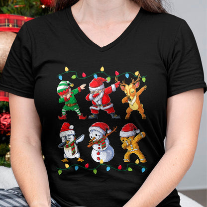 Dabbing Santa Elf Friends Christmas Boys Girls Men Xmas Dab T-Shirt - Christmas Unisex T-Shirt/Hoodie/Sweatshirt - HNDS00