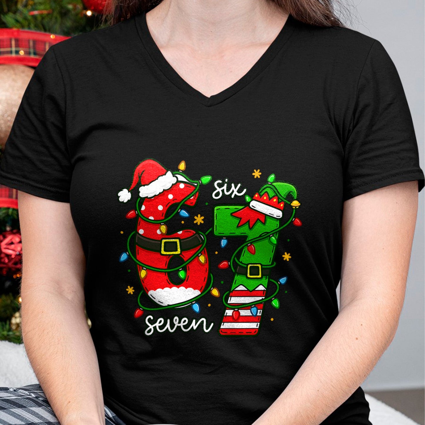 Trending Six Seven Meme Christmas 67 Xmas Men Women Kids T-Shirt - Christmas Unisex T-Shirt/Hoodie/Sweatshirt - HNDS00