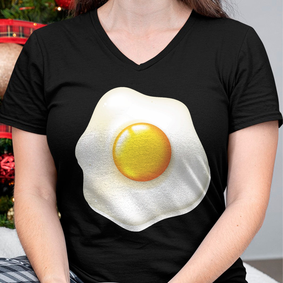 Egg Costume T-Shirt Funny Christmas  Halloween Egg Shirt T-Shirt - Christmas Unisex T-Shirt/Hoodie/Sweatshirt - HNDS00