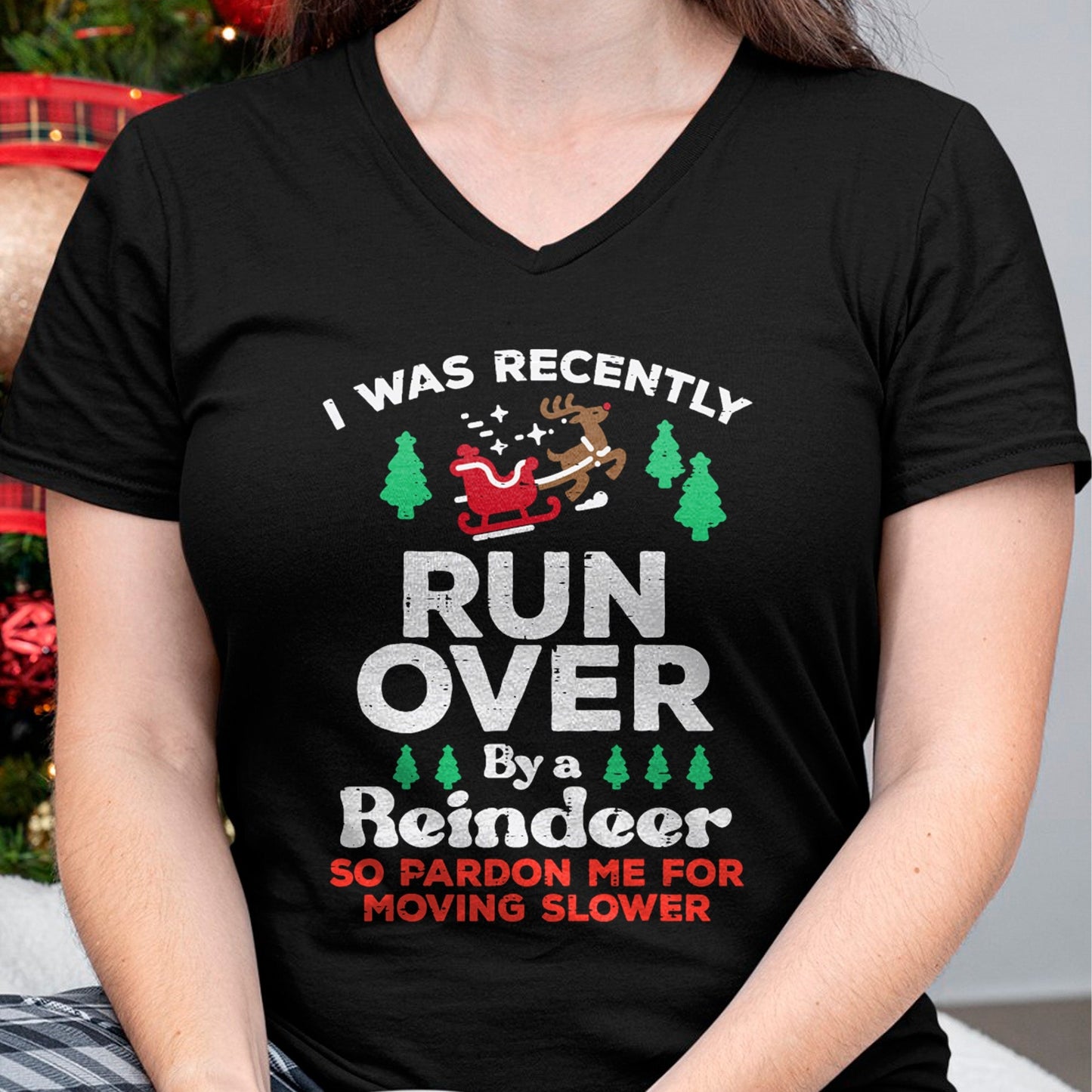 Christmas Runover By Reindeer Funny Xmas Women Men Kids T-Shirt - Christmas Unisex T-Shirt/Hoodie/Sweatshirt - HNDS00