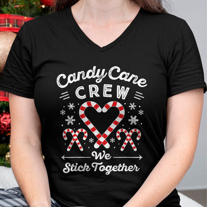 Christmas Candy Cane Heart Holiday Family Matching Pajama PJ T-Shirt - Christmas Unisex T-Shirt/Hoodie/Sweatshirt - HNDS00
