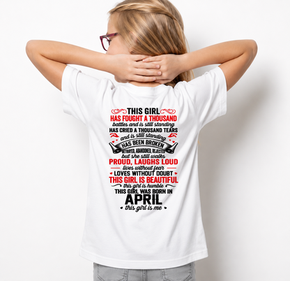 APRIL – BEAUTIFUL, STRONG & UNBREAKABLE – T-SHIRT FOR WOMEN – MTNN04 (SKU2609-116-04)