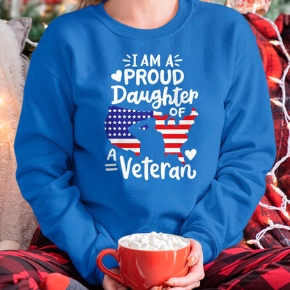 Gift for Dad Shirt, Funny Dad Unisex T-Shirt/Hoodie/Sweatshirt HLT00 – I_m A Proud Daughter of A Veteran Father_s Day Girls T-Shirt