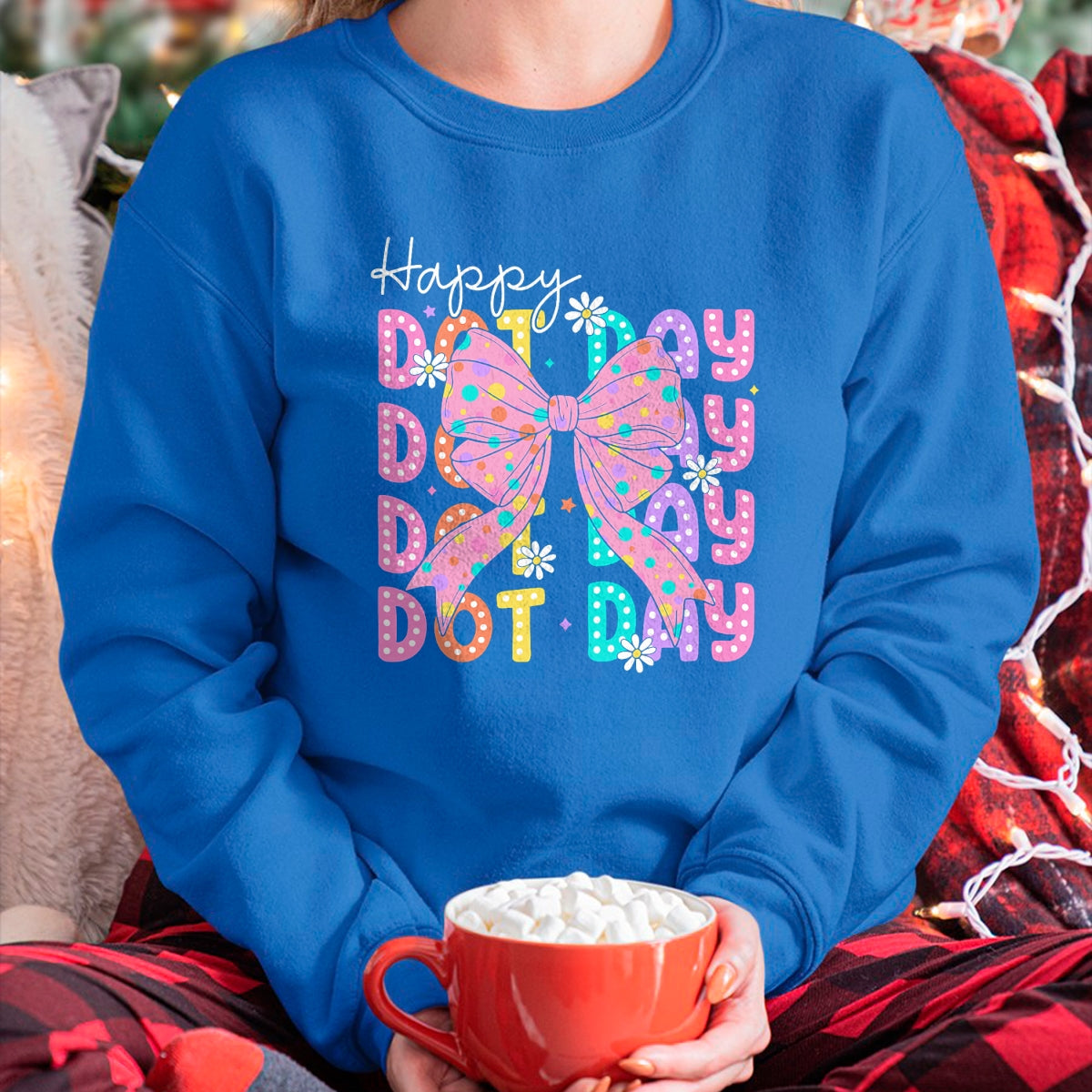 Best Teacher Shirt, Funny Teacher UnisexT-Shirt/Hoodie/Sweatshirt HLT00 - Happy Dot Day 2025 Coquette Bow Teachers Kids Boys Girls T-Shirt