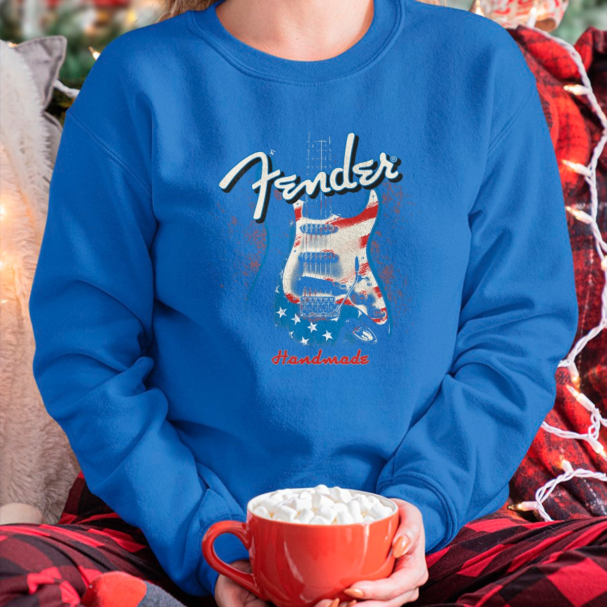 Guitar Lover Shirt, Funny Guitar UnisexT-Shirt/Hoodie/Sweatshirt HLT00 - Fender Handmade Guitars 4th of July American Flag T-Shirt