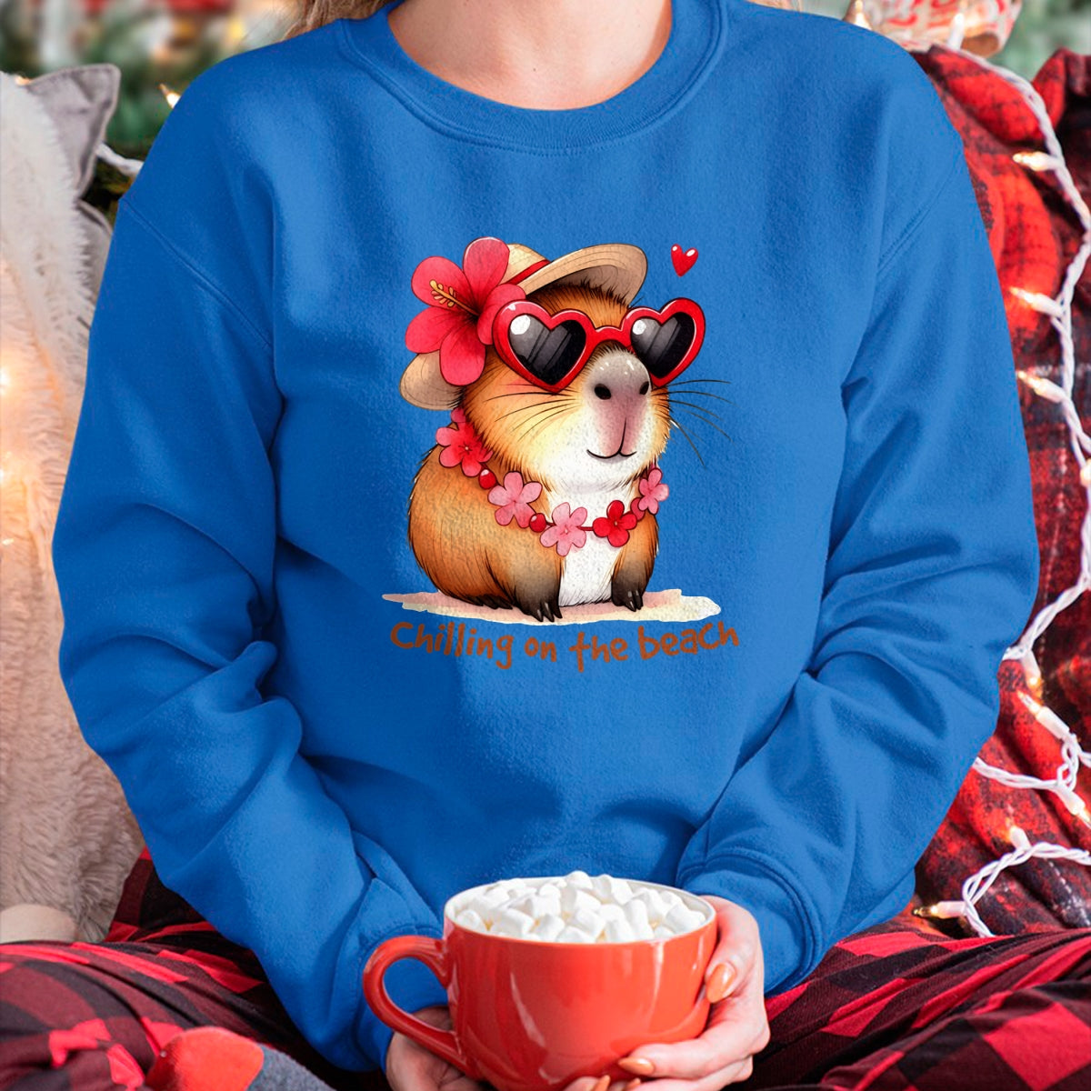 Cute Capybara Shirt, Funny Capybara Unisex T-Shirt/Hoodie/Sweatshirt HLT00 - Funny Capybara Long Sleeve T-Shirt