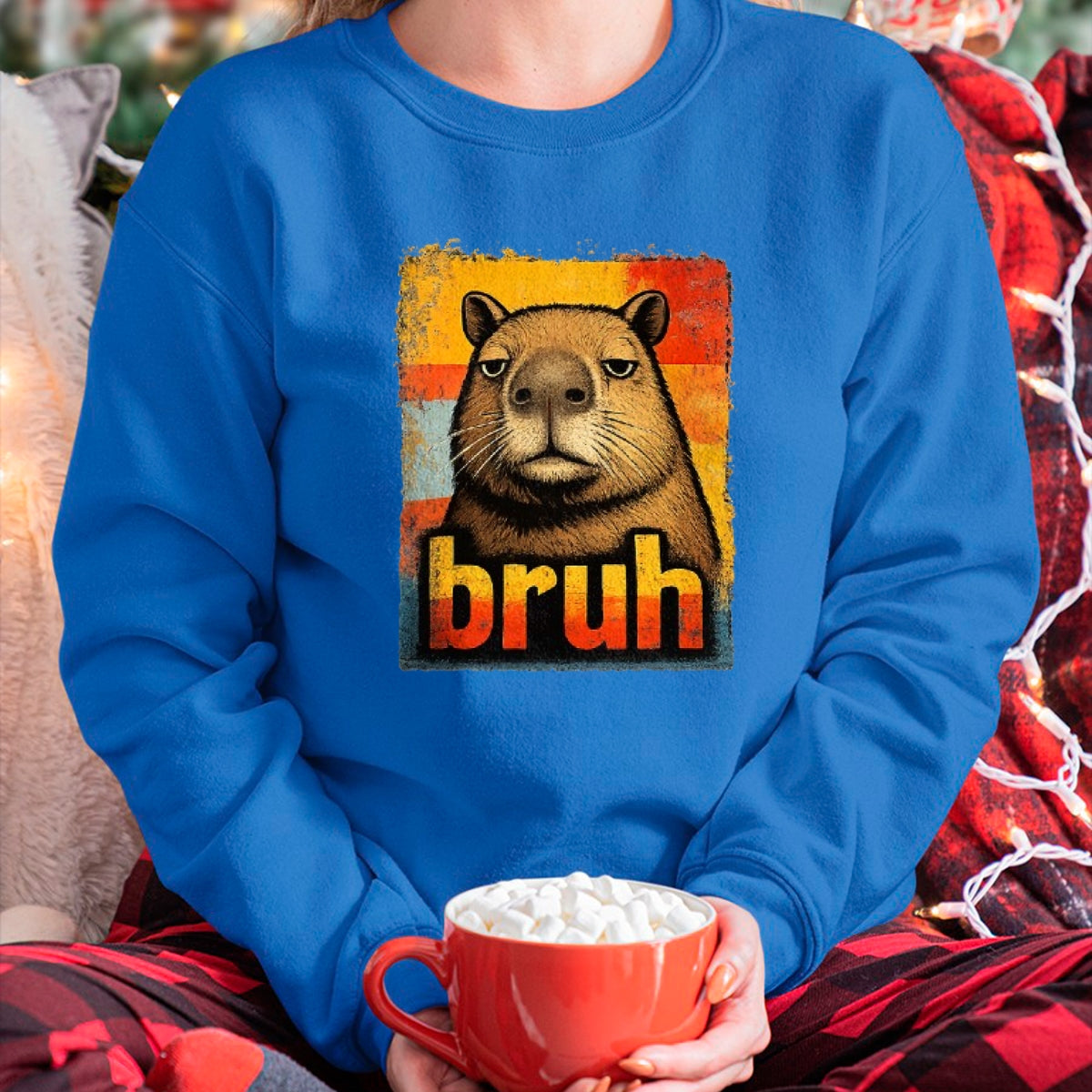 Cute Capybara Shirt, Funny Capybara Unisex T-Shirt/Hoodie/Sweatshirt HLT00 - Funny Graphic Meme Capybara Bruh for Boys Girls Men Women T-Shirt