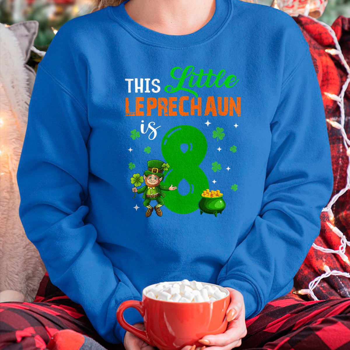 Patrick Day Shirts for Family, Funny Patrick Day shirts, st patrick's day Unisex T-Shirt/Hoodie/Sweatshirt HLT00 - This Leprechaun Is 8 Year Old Birthday Lucky St Patrick Day T-Shirt