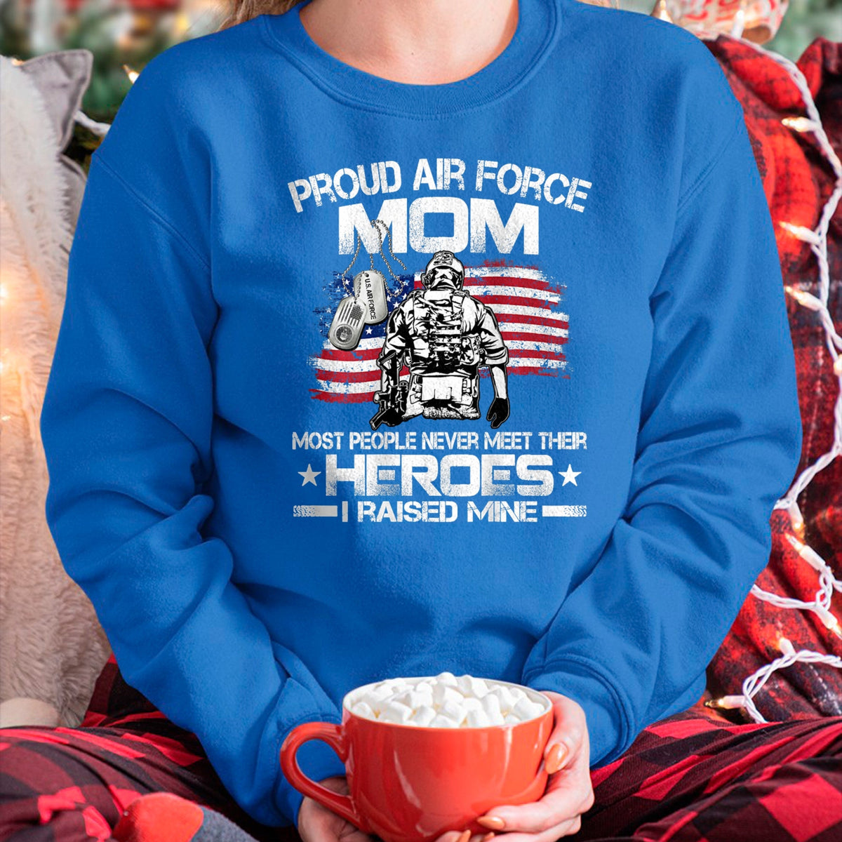 Gift for Mom Shirt, Funny Mom Unisex T-Shirt/Hoodie/Sweatshirt HLT00 - Proud Air Force Mom Air Force Graduation Mom USAF Heroes T-Shirt