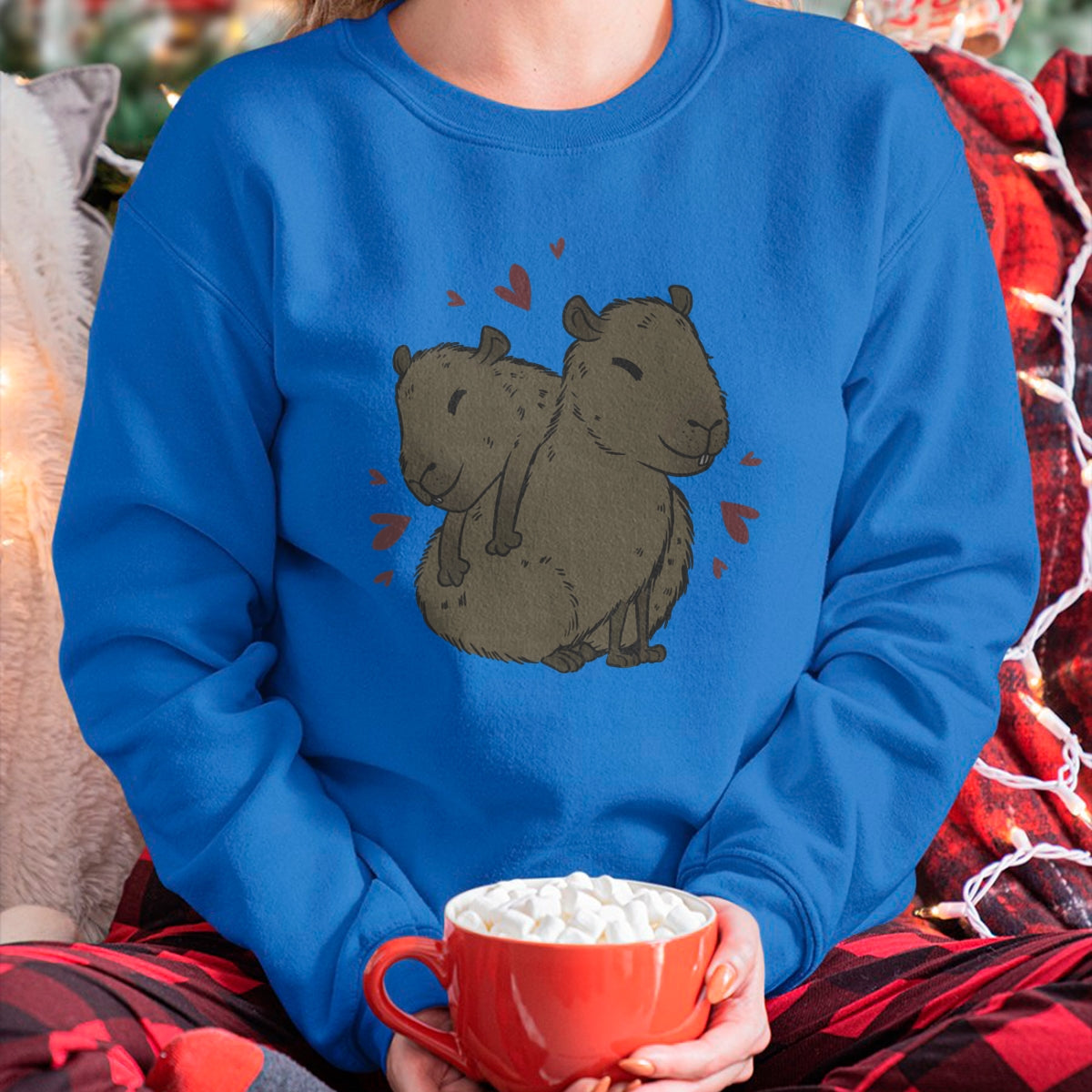 Cute Capybara Shirt, Funny Capybara Unisex T-Shirt/Hoodie/Sweatshirt HLT00 - Cute Capybara Long Sleeve T-Shirt