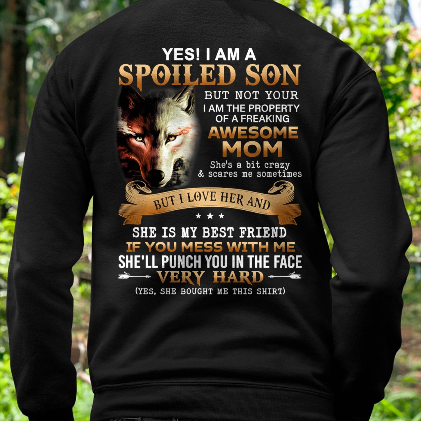 Lucky Son of Awesome Mom - Perfect Gift for Son From Mom - MTNN00 (SKU10-128-00)